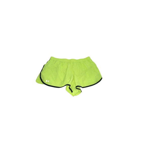 Under Armour Neon Yellow/Black Stripe running‎ shorts size L - Picture 1 of 3